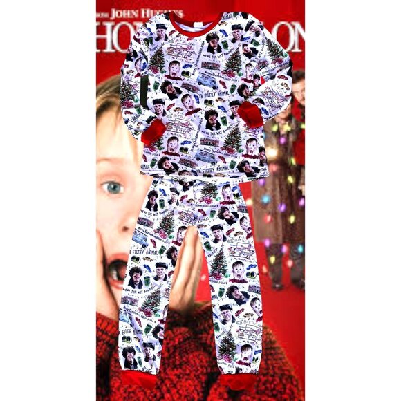 Home Alone Toddler Pajama Set Top 6XL 14 16T Bottoms 3XL 7 8T Retro Christmas - Picture 4 of 12